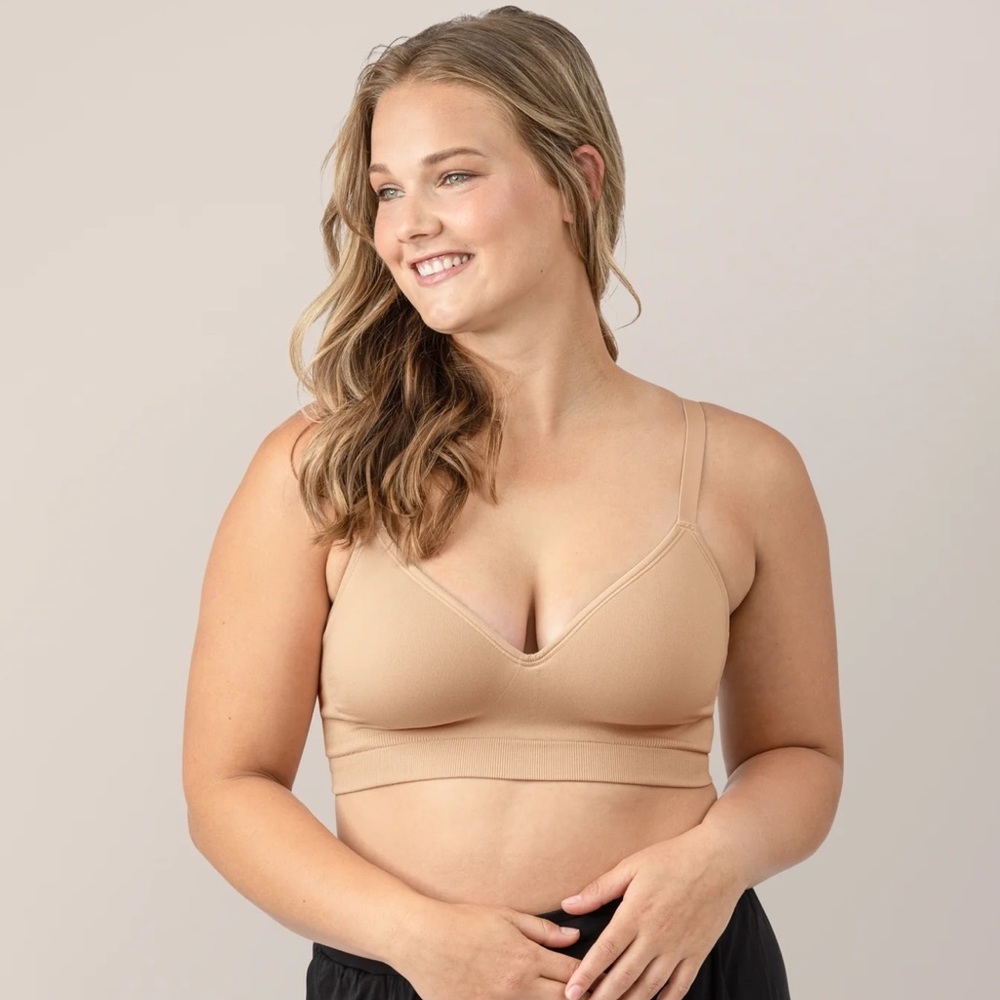 Kindred Bravely Everly Wireless Contour Bra Beige Small New With‎ Tags